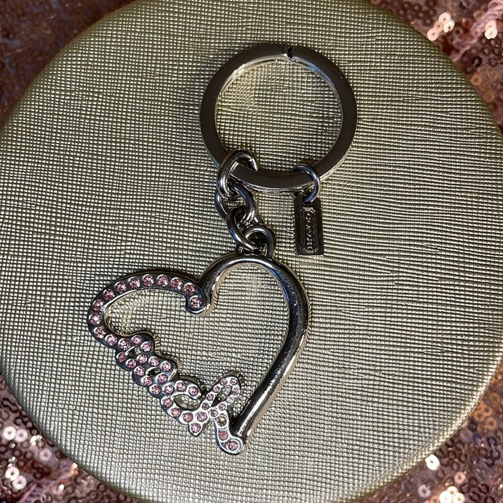 Coach Heart Keychain